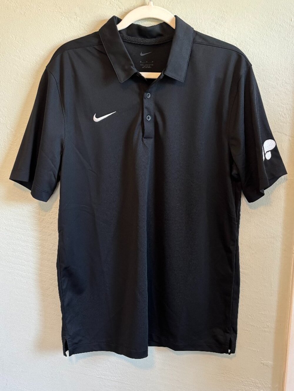 Bundle 2/$30! Nike Men's M Black Dri-FIT Polo Shirt Golf Athletic EUC